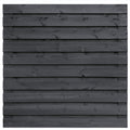 Tuinscherm Kassel, zwart gespoten vuren, RVS-geschroefd, 21-planks (19+2) 180 x 180 cm