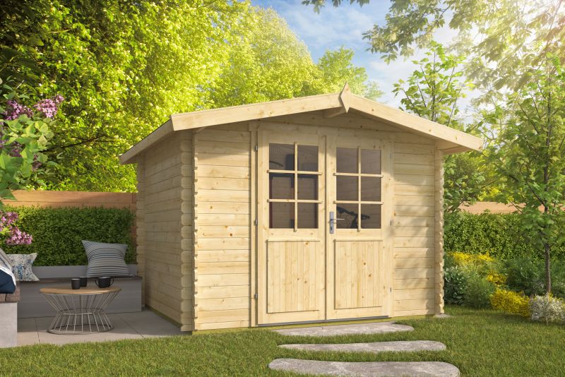 Blokhut - Tuinhuis Bjarni | 28 mm | onbehandeld