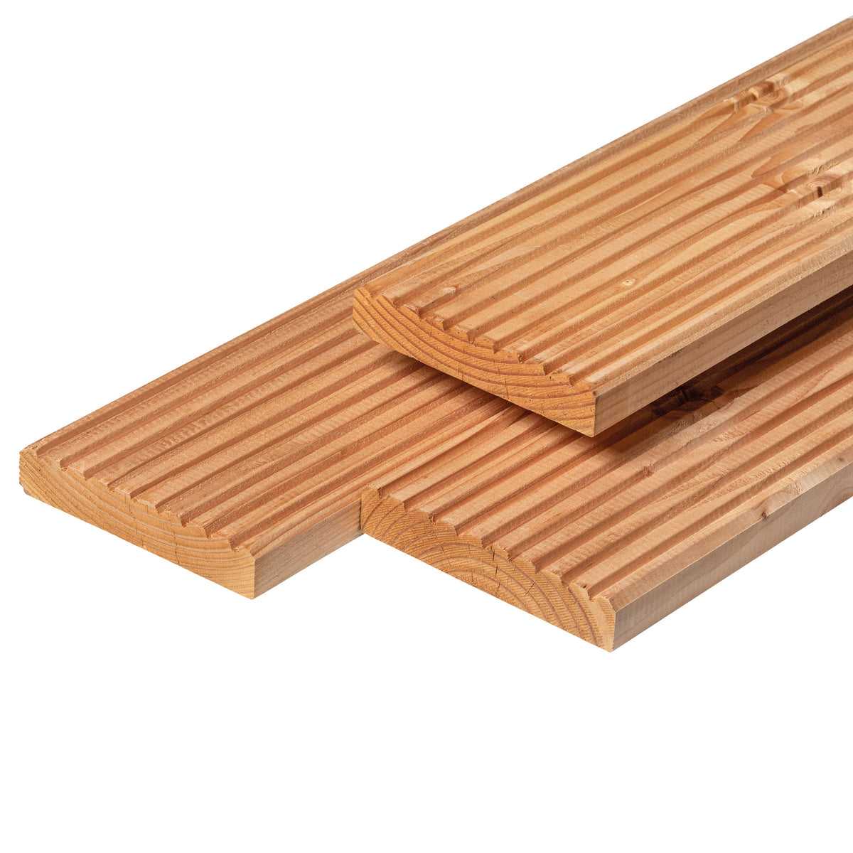 Douglas vlonderplank 2,8 x 14,5 x 500 cm, gedroogd, geschaafd, 1 zijde 9 groeven