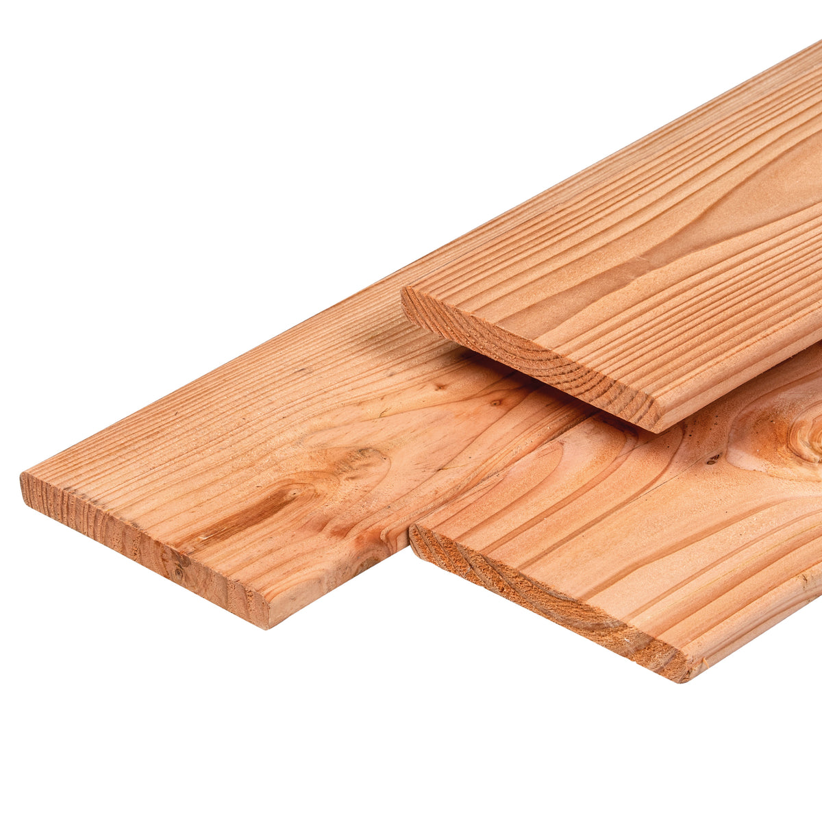 Douglas plank 1,6 x 14,0 x 195 cm, gedroogd, geschaafd, 4 ronde hoeken