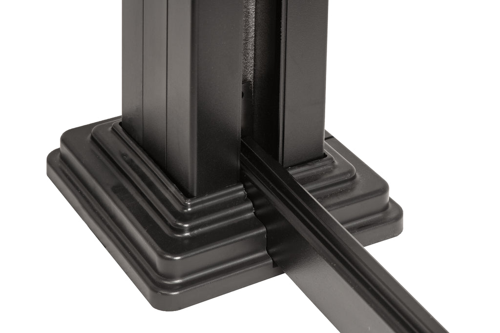 PuraFence aluminium begin- en eindprofiel (3,8 x 2,28 / 6,2 x 2,4) x 179,2 cm, zwart (incl. clips)