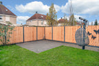 Tuinscherm Casablanca, Red Class Wood geïmpregneerd ME vuren, RVS-geschroefd, 21-planks (19+2) 180 x 180 cm