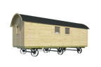 Circuswagen Dan | 19mm | vuren onbehandeld | 328 x 720 cm | excl. onderstel, deuren, en ramen