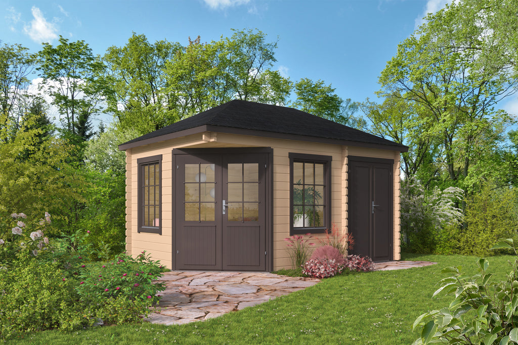 Blokhut - Tuinhuis Agnes | 44 mm | vuren onbehandeld