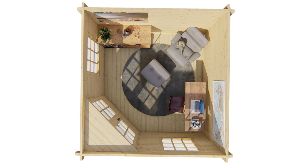 Blokhut - Tuinhuis Emma | 40 mm | vuren Red Class Wood geïmpregneerd