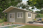 Blokhut - Tuinhuis Niedersachsen | 70 mm | vuren Red Class Wood geïmpregneerd