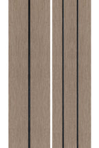 PuraDock composiet vlonderplank 2,2 x 14,6 x 290 cm, light grey, massief, 1 zijde 1 groef, 1 zijde 2 groeven, fijne houtnerf, clip systeem