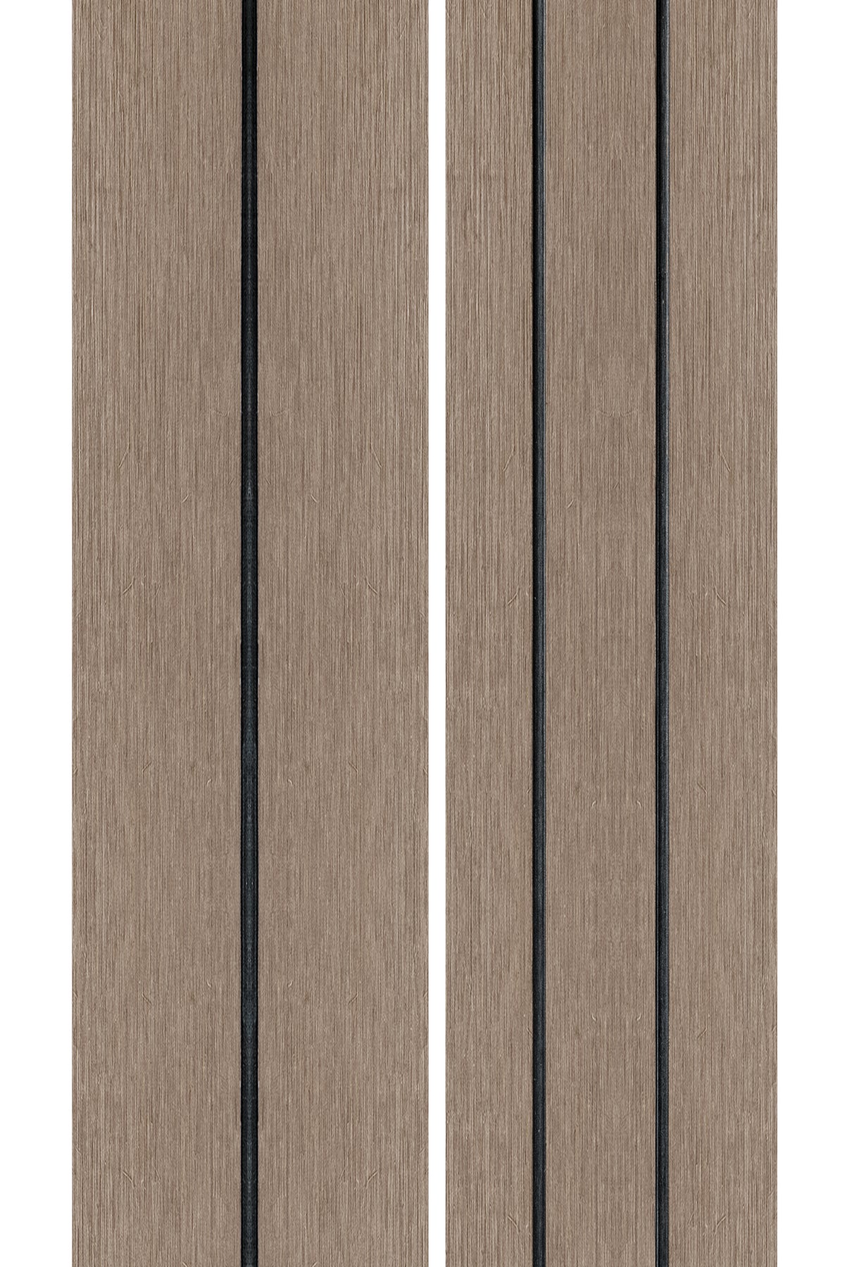 PuraDock composiet vlonderplank 2,2 x 14,6 x 290 cm, light grey, massief, 1 zijde 1 groef, 1 zijde 2 groeven, fijne houtnerf, clip systeem
