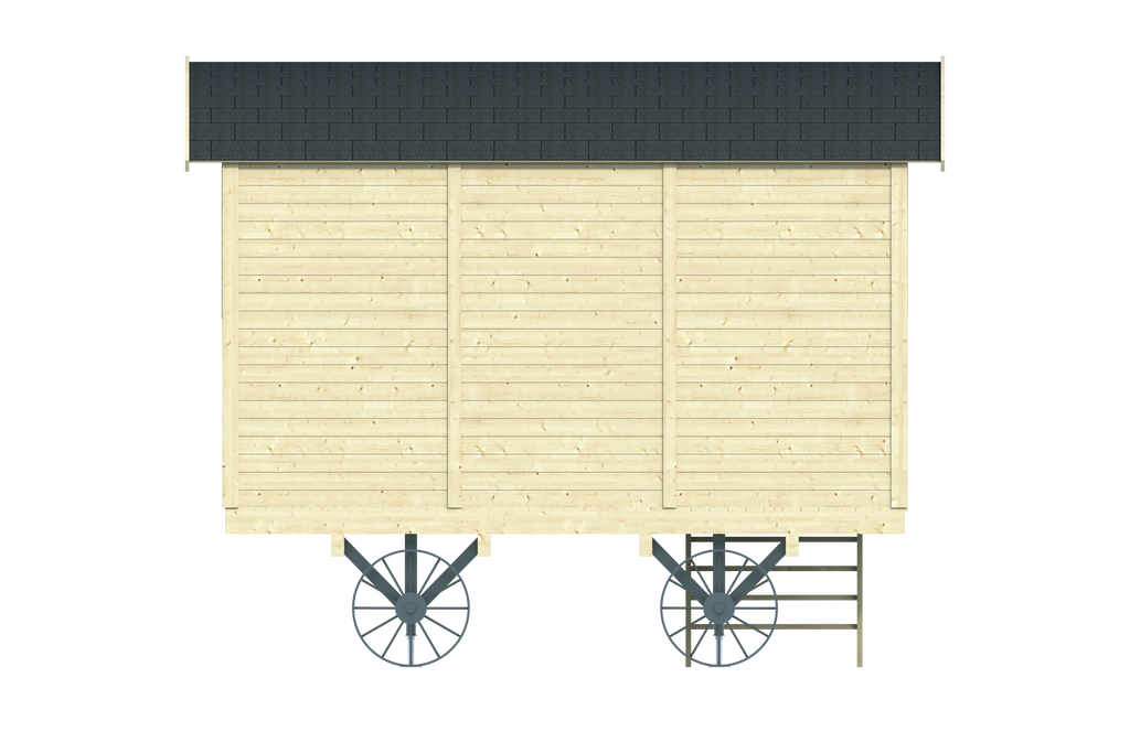 Circuswagen Joey | 19mm | vuren onbehandeld | 360 x 240 cm | excl. onderstel