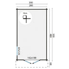 Blokhut - Tuinhuis Julia | 40 mm | vuren bruin geïmpregneerd