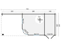 Blokhut - Tuinhuis Olson | 44 mm | vuren onbehandeld