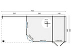Blokhut - Tuinhuis Olson | 44 mm | vuren honinggeel geïmpregneerd