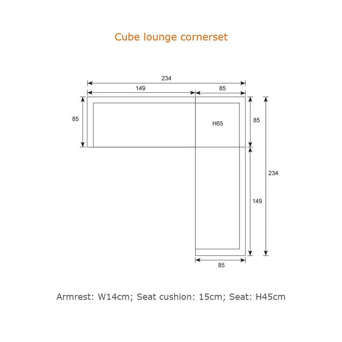 Garden Impressions Cube loungeset 4 delig + stoel en bijzettafel