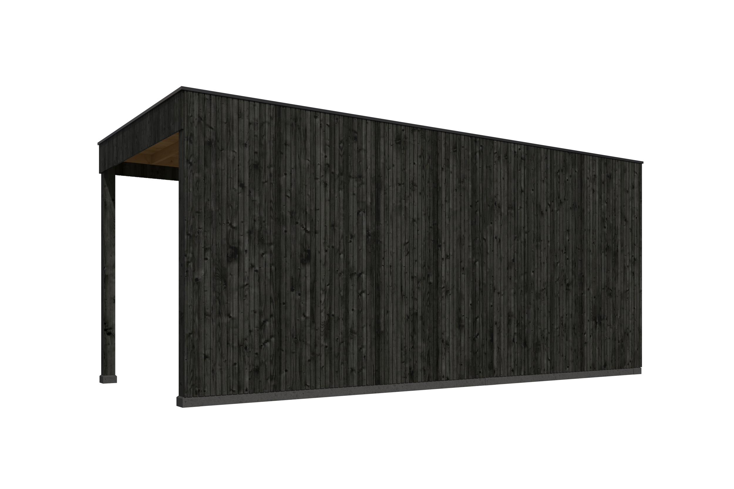 KubeLine + luifel 280 x 687 cm, zwart