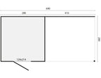 KubeLine + luifel 280 x 687 cm, zwart