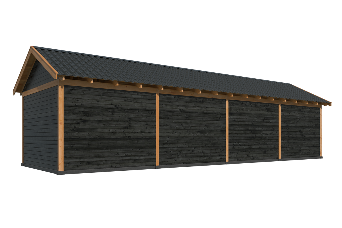 Hamar XL, Type 10 Douglas Gedroogd Potdekselplank zwart
