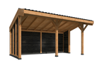 DHZ Kapschuur Goor Douglas 600 x 300 cm zwart geïmpregneerd