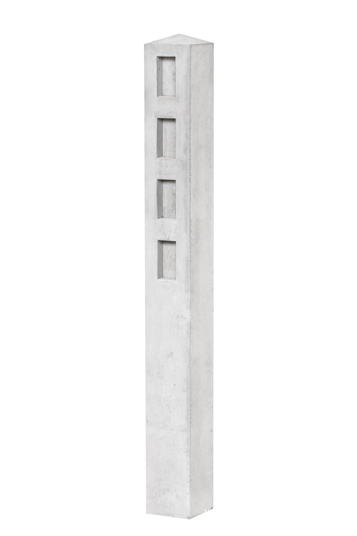Berton© Betonpaal Linge, wit/grijs, diamantkop 13x13x120cm hoekmodel