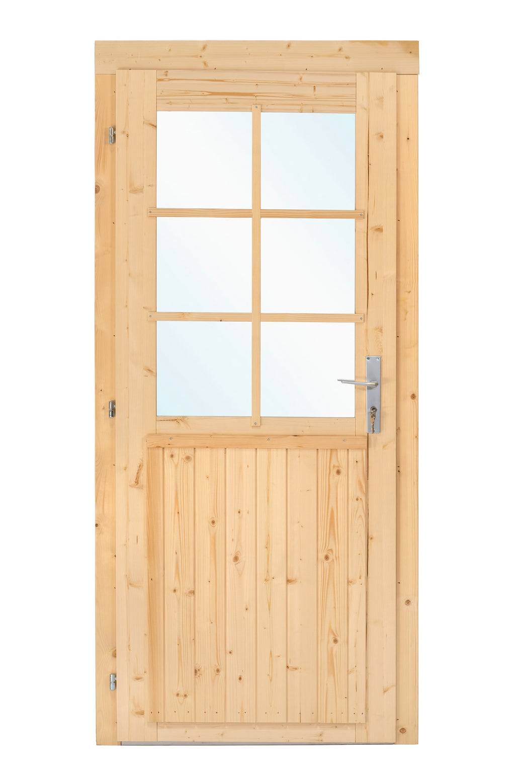 Deur enkel met raam D6 LS vuren 90,5 x 196 cm