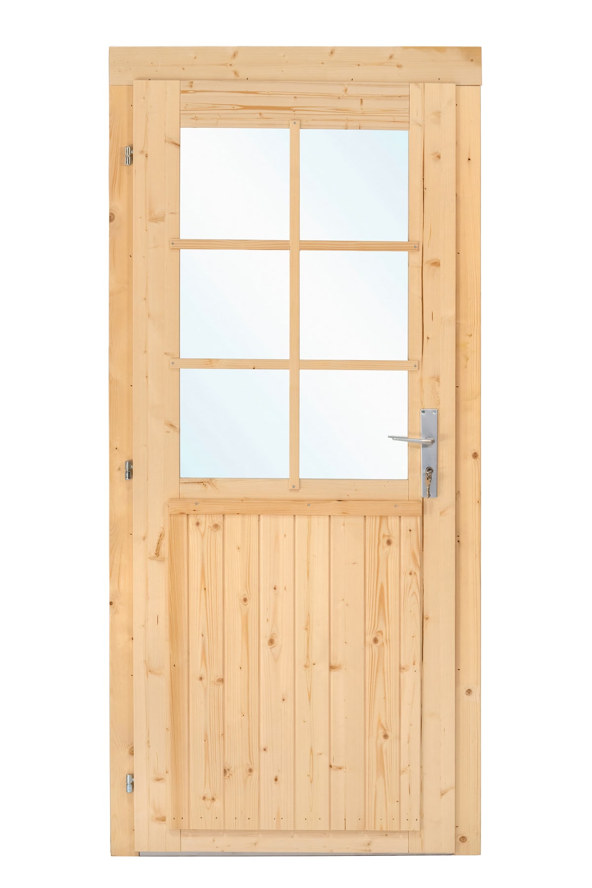 Deur enkel met raam D6 LS vuren 90,5 x 196 cm