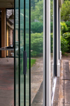 Glazenschuifwandset compleet - Inbouwhoogte 228-232cm - Paneelbreedte 104 cm - Breedte tot 400 cm - 4-sporig zwart RAL 9005