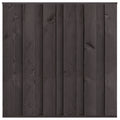 Tuinscherm Rosenheim, zwart gespoten grenen, RVS-geschroefd, 11-planks 180 x 180 cm