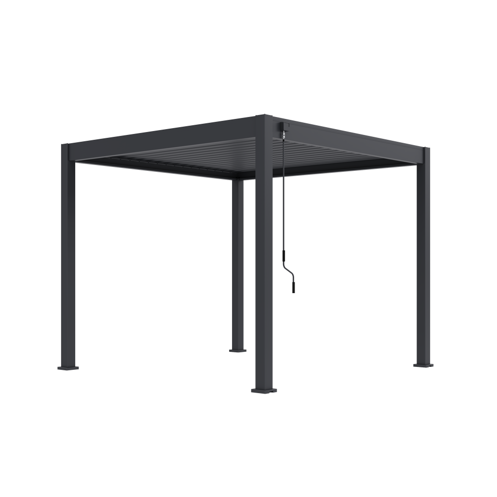 Tuindeco Advance line vrijstaande aluminium overkapping 300 x 300 x 255 cm antraciet