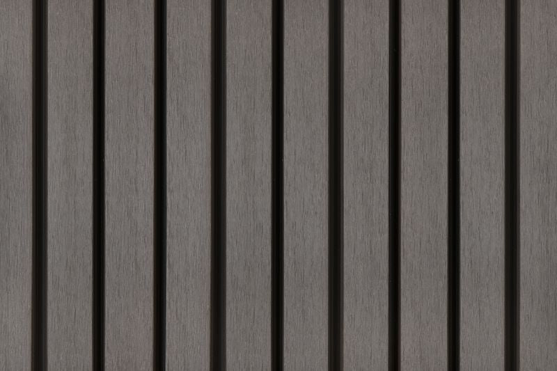 PuraTech 55 composiet dubbel profiel 3,3 x 17,0 x 390 cm, dark grey, fijne houtnerf