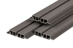 PuraTech 55 composiet dubbel profiel 3,3 x 17,0 x 390 cm, dark grey, fijne houtnerf
