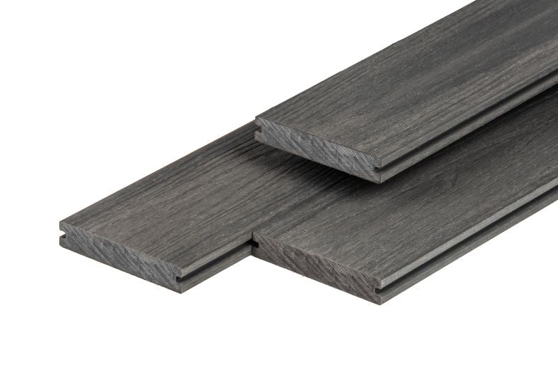 PuraShield composiet vlonderplank 2,3 x 13,8 x 400 cm clip systeem, massief, Dark Grey