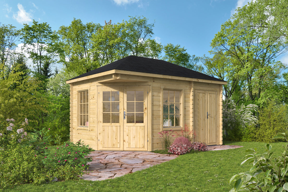 Blokhut - Tuinhuis Agnes | 44 mm | vuren Red Class Wood geïmpregneerd
