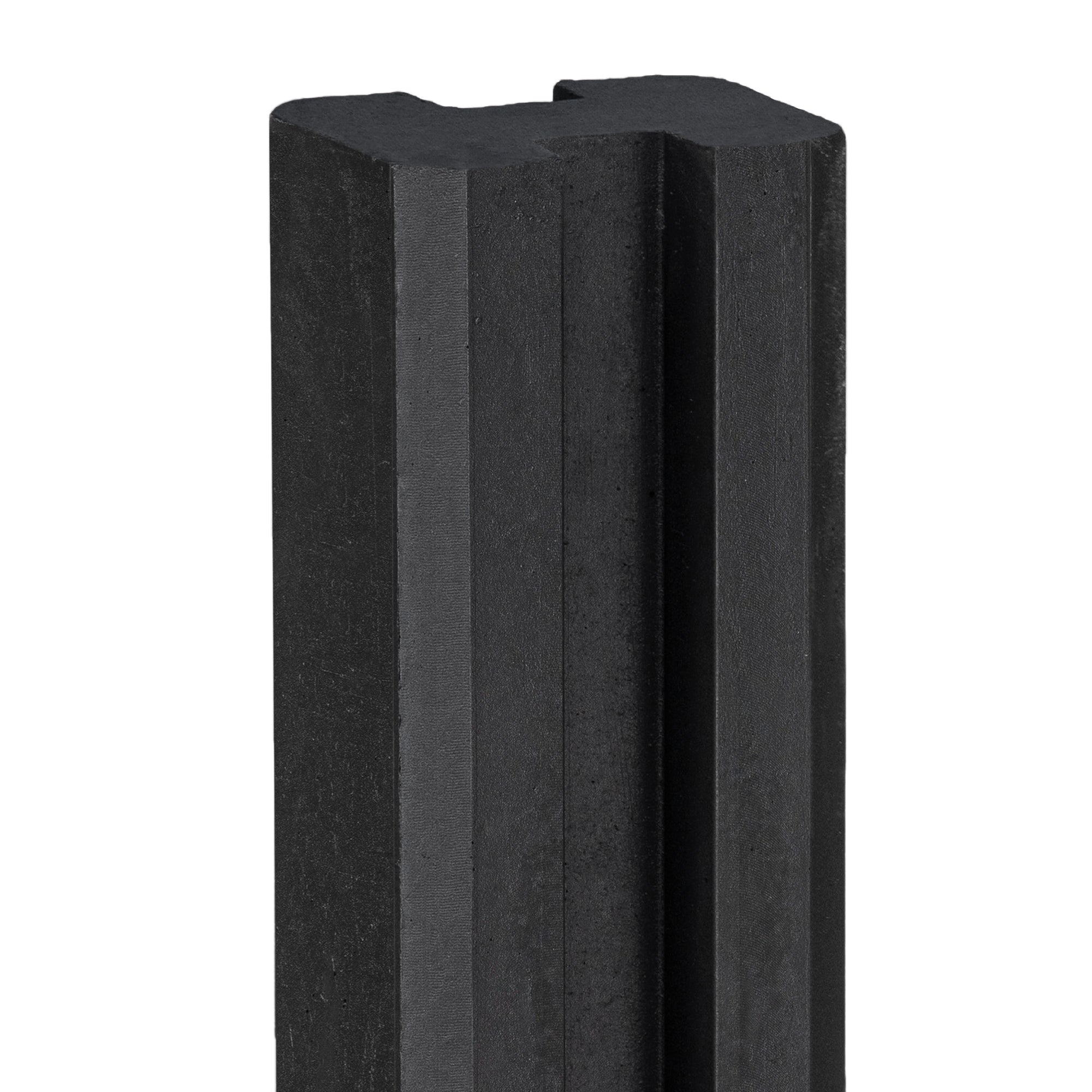 Berton-E-sleufpaal Vecht antraciet gecoat 10 x 10 x 190 cm eindmodel