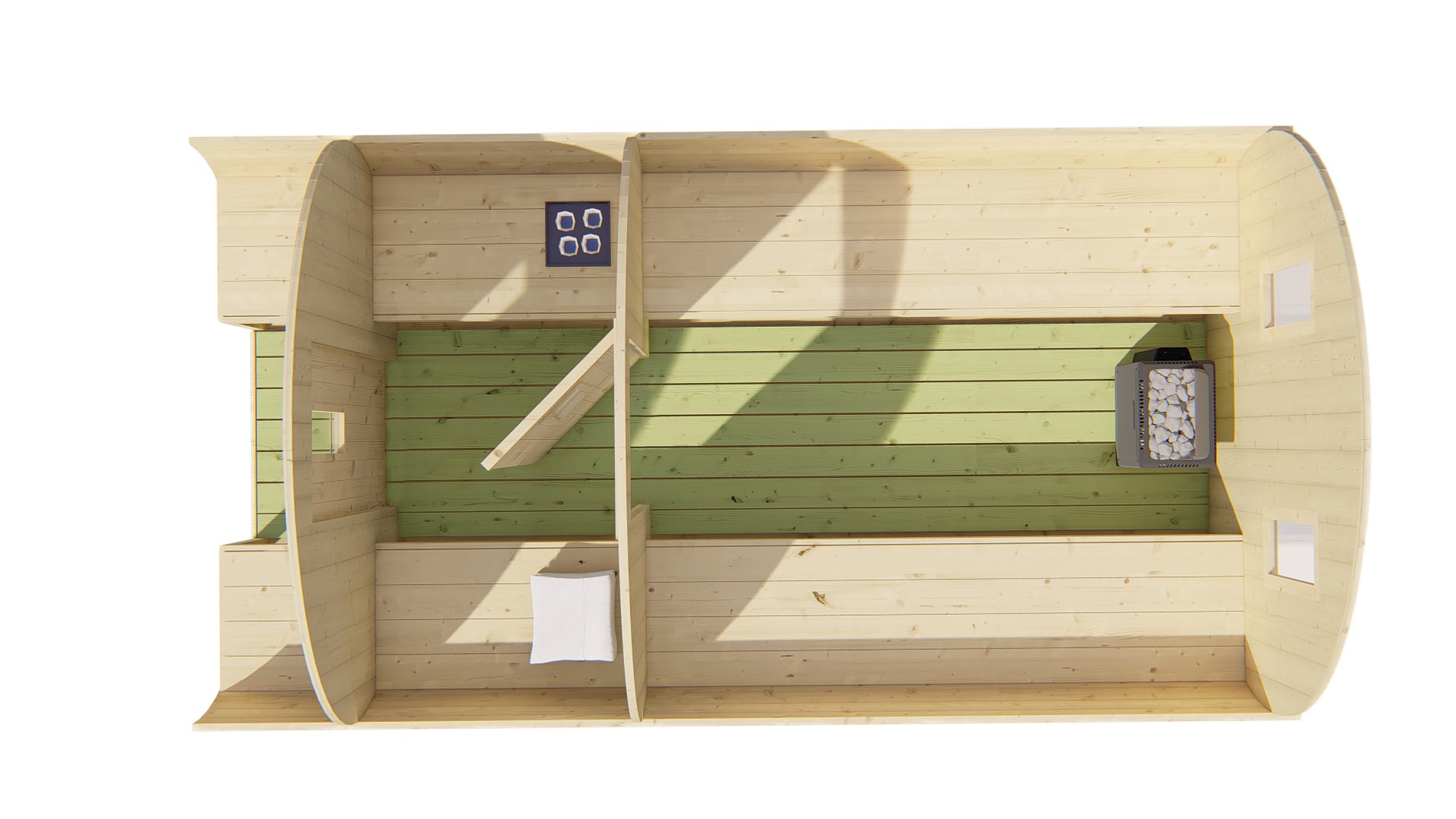 Saunabarrel | Ø205 x 400 cm | 38 mm | onbehandeld vuren