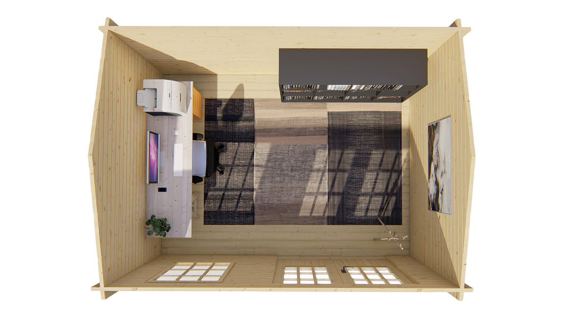 Blokhut - Tuinhuis Chloe | 40 mm | vuren onbehandeld