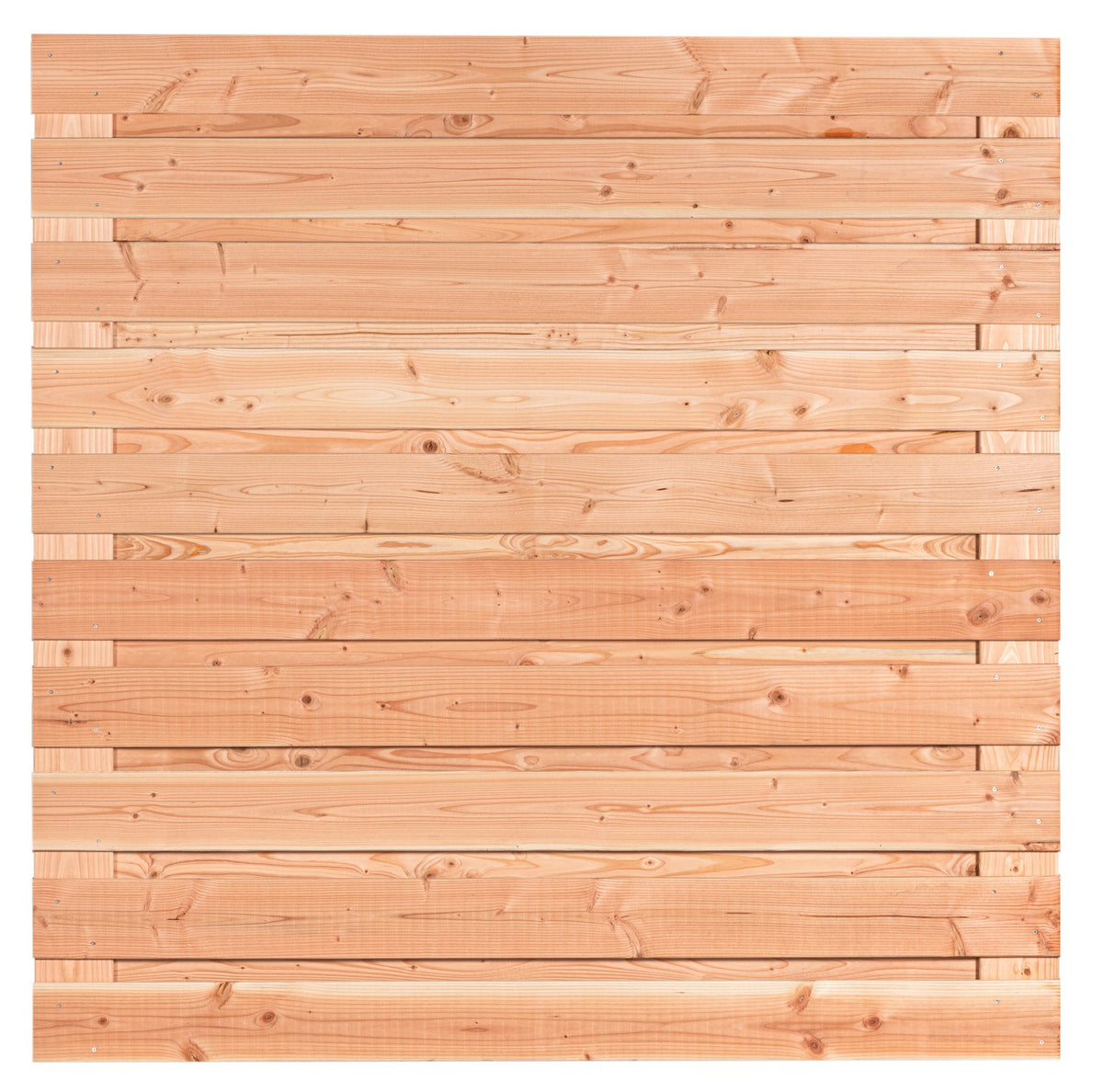 Tuinscherm Jasmund, douglas, RVS-geschroefd, horizontaal, 21-planks (19+2) 180 x 180 cm