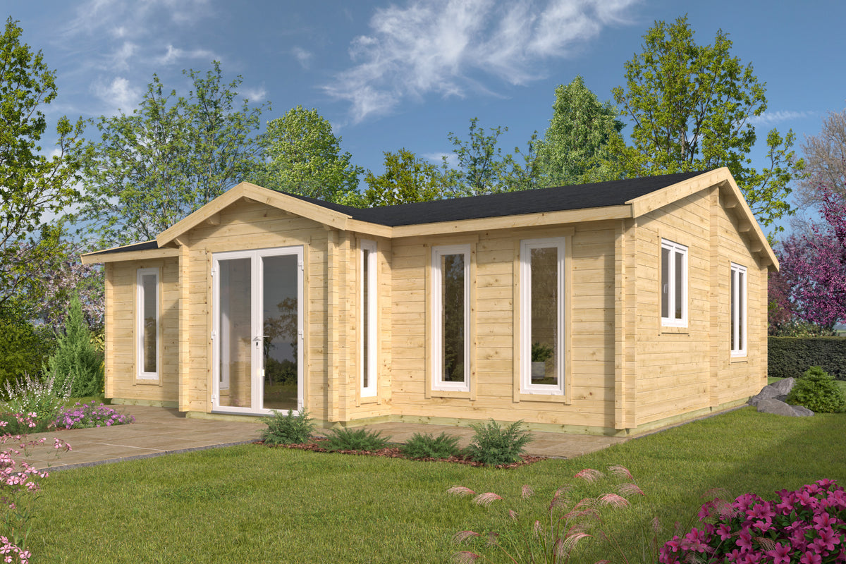 Blokhut - Tuinhuis Mullingar | 70 mm | vuren bruin geïmpregneerd