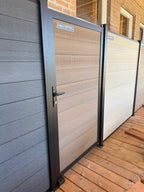 PuraFence aluminium poortframe 180,0 x 100,0 cm, zwart (incl. deurbeslag)