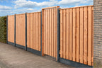 Tuinscherm Casablanca, Red Class Wood geïmpregneerd ME vuren, RVS-geschroefd, 21-planks (19+2) 180 x 180 cm
