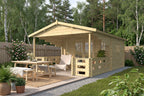 Blokhut - Tuinhuis Sanstrov | 44 mm | vuren grijs geïmpregneerd