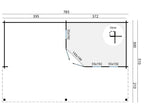 Blokhut - Tuinhuis Oletha | 40 mm | vuren Red Class Wood geïmpregneerd