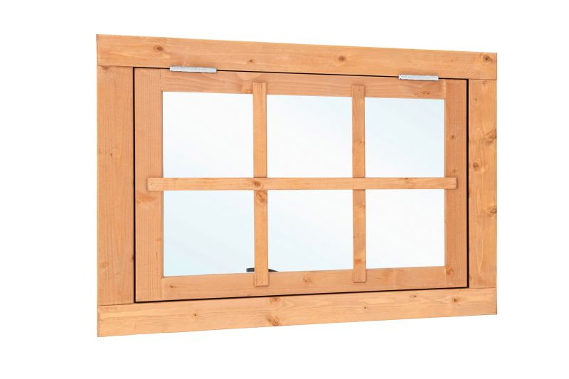 Douglas uitzetraam 6-ruits B900xH700mm buitenmaat (rvs beslagset)