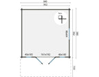 Blokhut - Tuinhuis Sören | 44 mm | vuren onbehandeld
