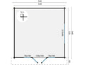 Blokhut - Tuinhuis Southampton | 58 mm | vuren Red Class Wood geïmpregneerd