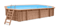 Luxe houten zwembad Playa Porto Marie 727 x 396 x 138 cm