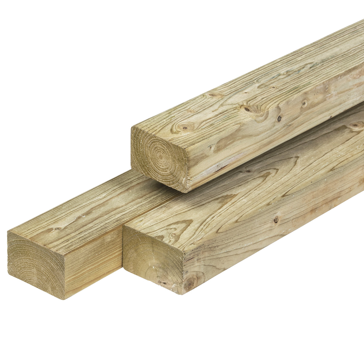 NE vuren regel 4,5 x 7,0 x 300 cm, vers, groen geïmpregneerd, geschaafd, 4 ronde hoeken