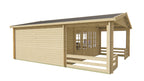 Blokhut - Tuinhuis Nottingham | 58 mm | vuren onbehandeld