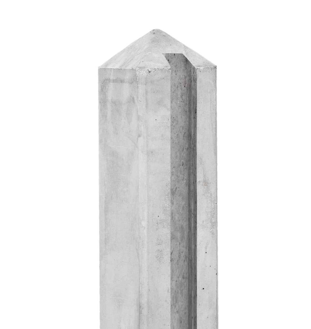 Berton©-sleufpaal Dinkel wit/grijs 115 x 115 x 278 cm eindmodel