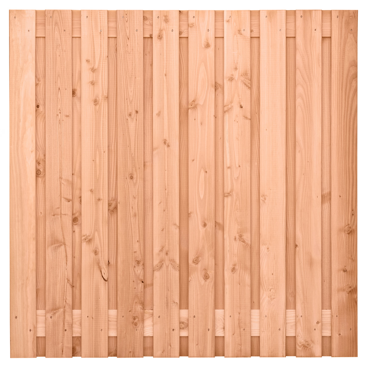 Tuinscherm Zwarte Woud, douglas, RVS-geschroefd, 21-planks (19+2) 180 x 180 cm