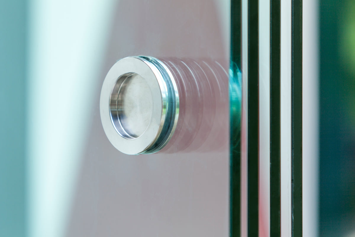 Deurgreep plakhandvat RVS rond 65 mm, set van 2