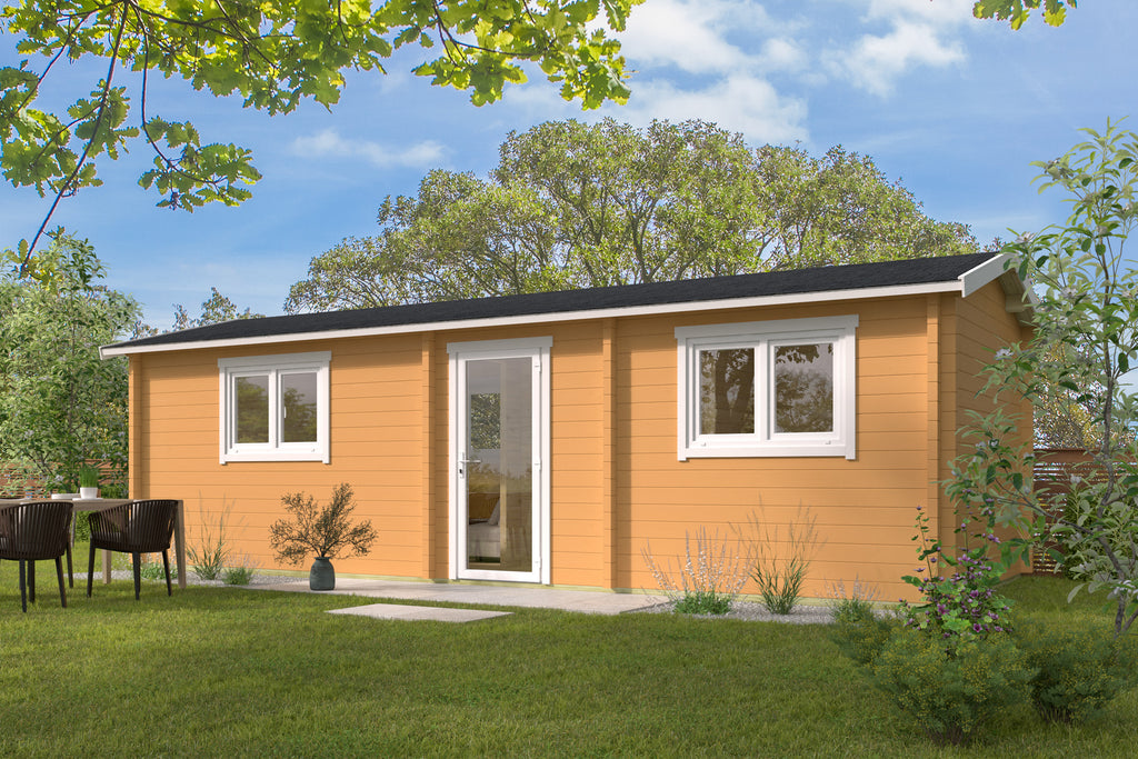 Blokhut - Tuinhuis Ava | 70 mm | vuren groen geïmpregneerd